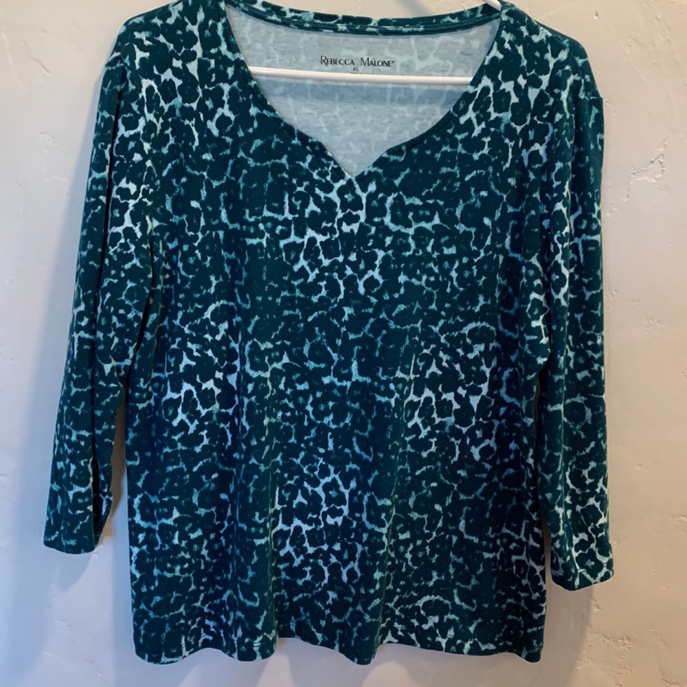 Rebecca Malone Top with 3/4 Sleeves Size XL